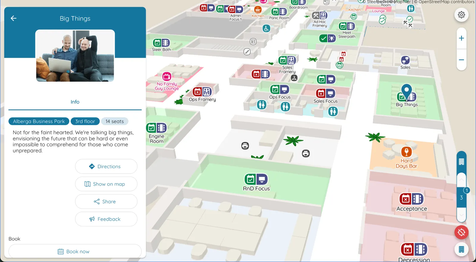 Interactive 3D Office Maps & Indoor Wayfinding | Steerpath