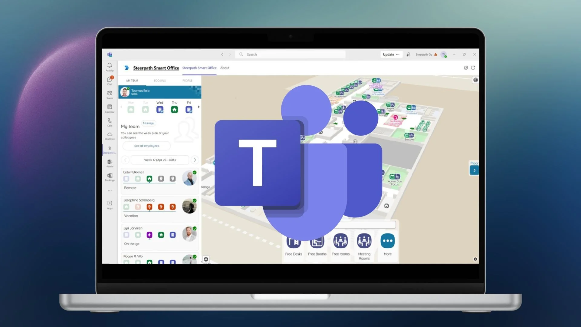 Microsoft Teams App for Smart Office | Steerpath